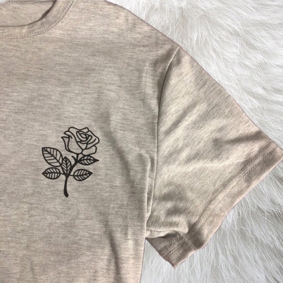 SELENA Single Rose Minimalist Tee - Picture 2 of 5